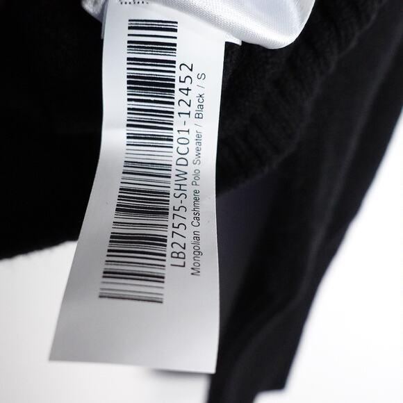 New Quince Women’s Mongolian Cashmere Polo Sweater Size Small Black 3617 - Picture 10 of 12